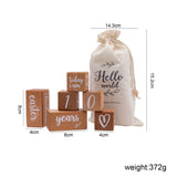6pcs/1Set Baby Month Milestone Card