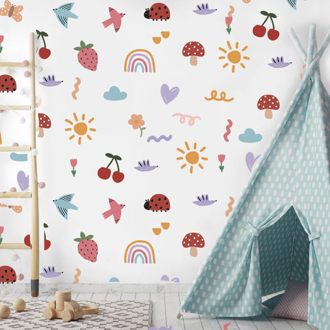Colourful Doodle Wall Decals 