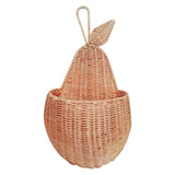 Rattan Pear Shape Storage Basket