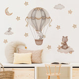 Hot Air Balloon Animals Wall Stickers