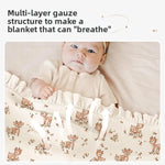 Flower Muslin Receiving Blanket