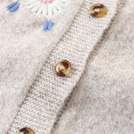 Flower Embroidery Girls Cardigan