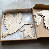 Wooden WildGeese Wall Stickers Set