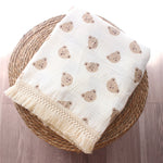 Bear Baby Blanket Muslin Swaddle