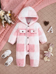 Baby Hooded Plush Jumpsuit
