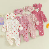 Baby Girls Hearts Ruffle Jumpsuit