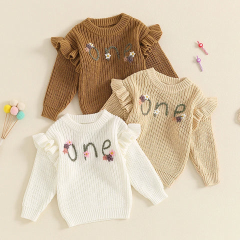 Newborn Baby Girl Birthday Sweater