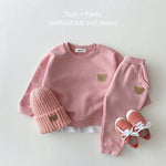 Toddler Bear Sweatshirt Pants 2Pcs Outfits
