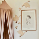 Wooden WildGeese Wall Stickers Set
