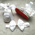 Bling Baby Sneakers – Pink Satin & Rhinestone Crib Shoe