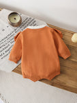 Baby Girl Orange Knitted Romper 