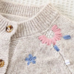 Flower Embroidery Girls Cardigan