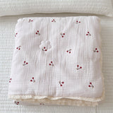 Cherry Muslin Crib Bedding and Pillow Set