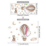 Hot Air Balloon Animals Wall Stickers