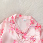 Bow Satin Baby Girls Pajamas