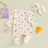 Baby Girls Hearts Ruffle Jumpsuit