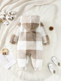 Baby Hooded Plush Jumpsuit