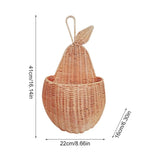 Rattan Pear Shape Storage Basket