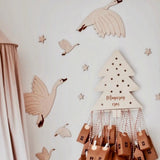 Wooden WildGeese Wall Stickers Set