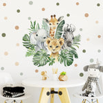 Jungle Animals Wall Stickers for Kids Room