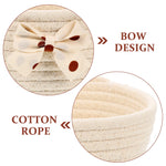 Cute Bow Rope Storage Baskets