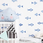  Watercolor Fish Wall Decals 