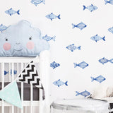  Watercolor Fish Wall Decals 