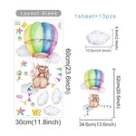 Hot Air Balloon Animals Wall Stickers