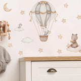 Hot Air Balloon Animals Wall Stickers