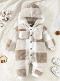 Baby Hooded Plush Jumpsuit