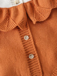 Baby Girl Orange Knitted Romper 