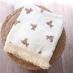 Bear Baby Blanket Muslin Swaddle