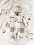 Baby Hooded Plush Jumpsuit