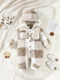 Baby Hooded Plush Jumpsuit