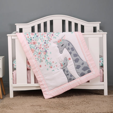 3PCS Newborn Crib Bedding Set