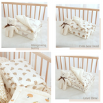 Bunny and Bear Infant Baby Blanket