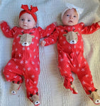 Christmas Deer Baby Rompers 