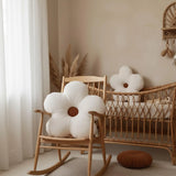 Large Daisy Cushion Pillow 50 Cm White Flower with Sand Center Cushion Textured Boucle Cushion for Kids Room Gift Newborn Baby Nursery Decor