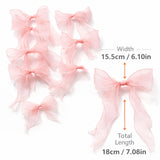 Pink Bow Garland Baby Shower Decor, Nursery Wall Decor for Baby Girl, Coquette Bow Decoration, Girly Room Decor
