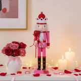 Valentine’S Day Nutcracker Figurine – Pink Heart King Decor