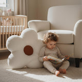 Large Daisy Cushion Pillow 50 Cm White Flower with Sand Center Cushion Textured Boucle Cushion for Kids Room Gift Newborn Baby Nursery Decor