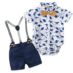 Formal Wedding Clothing Sets for Baby Boy Outfit Infant 3 6 12 18 24M Bodysuit Suspender Suit Toddler Kid Birthday Party Costume