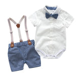 Formal Wedding Clothing Sets for Baby Boy Outfit Infant 3 6 12 18 24M Bodysuit Suspender Suit Toddler Kid Birthday Party Costume