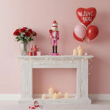 Valentine’S Day Nutcracker Figurine – Pink Heart King Decor