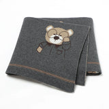 Bear Infant Knitted Baby Blanket