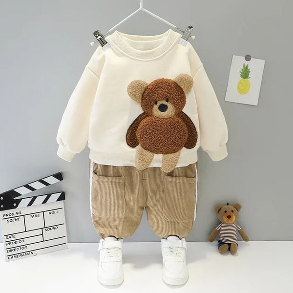 Baby Boy Teddy Bear Printed Summer Dress In Blended Stuff main image 1
