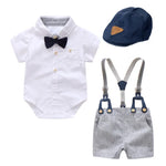 Formal Wedding Clothing Sets for Baby Boy Outfit Infant 3 6 12 18 24M Bodysuit Suspender Suit Toddler Kid Birthday Party Costume
