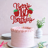 1st Birthday Strawberry Cake Topper
