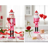 Valentine’S Day Nutcracker Figurine – Pink Heart King Decor