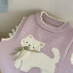 Cute Bow Cat Vest